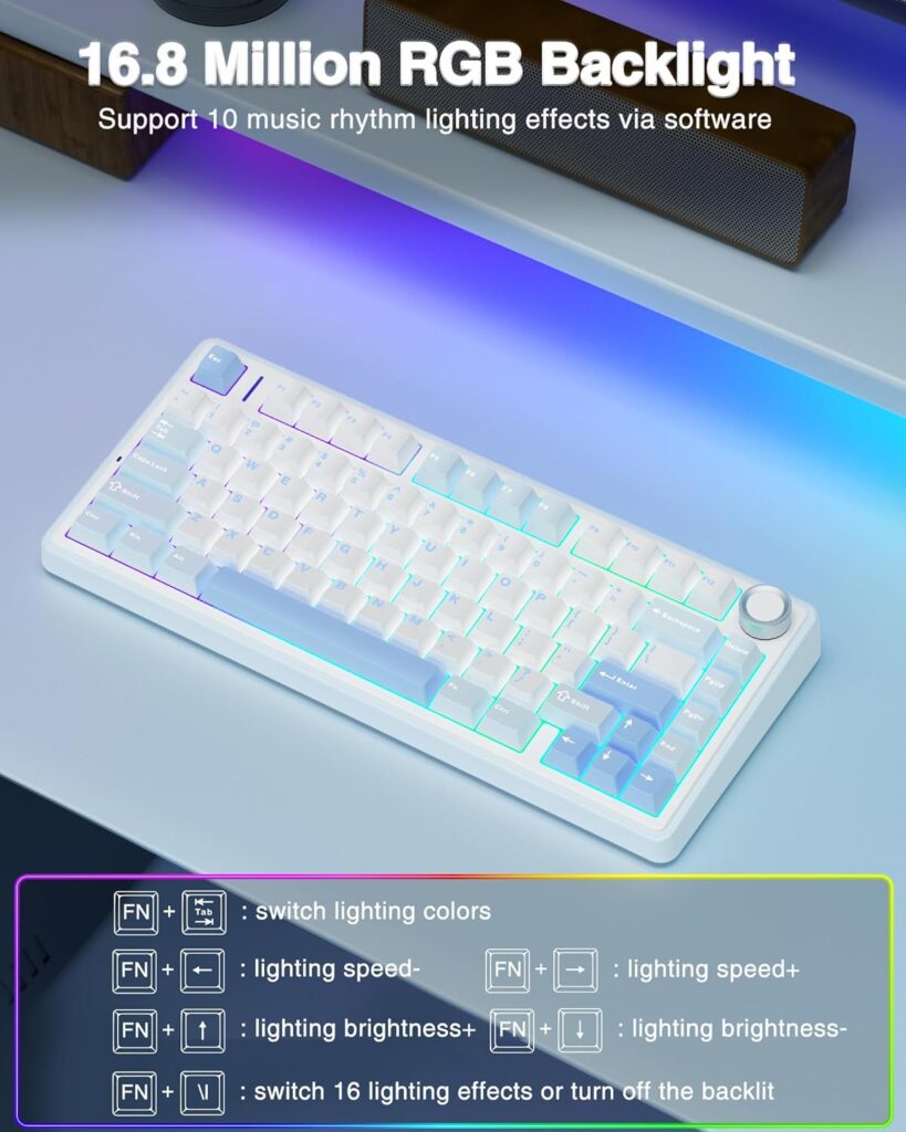 Aura f75 pro wireless mechanical keyboard